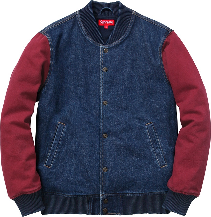 Denim Twill Varsity Jacket view 2